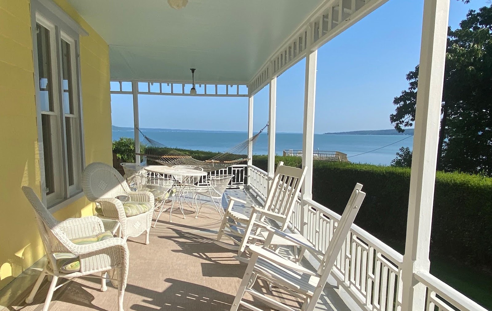 The wrap-around porch at the Silver Strand